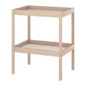 【IKEA 宜家家居】SNIGLAR 嬰兒尿布更換桌, 樺木/白色, 72x53 公分