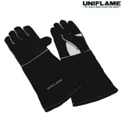 台北山水戶外用品專門店 UNIFLAME 耐熱皮手套 黑色加長型 U665459