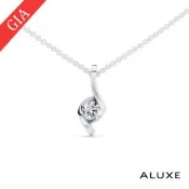 ALUXE 亞立詩 GIA 0.30克拉 DSI1 3EX 18K金 與你相約 鑽石項鍊 NS0749
