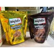 ~省錢一哥~Wafello 迷你威化夾心餅 95g 巧克力風味 焦糖奶油風味 夾心酥 夾鍊袋裝 迷你威化捲 威化餅