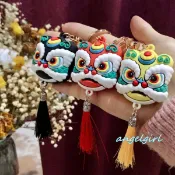 紅豆批發百貨/(台灣現貨)舞獅頭鑰匙扣新春舞獅鑰匙圈吊飾/新春吉祥物鑰匙扣包包掛飾手機吊飾新春飾品掛件(鑰匙圈07款)