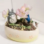 真愛日本 宮崎駿 吉卜力 絕版 龍貓 四季 春 花草 灰龍貓 小白龍貓 藍龍貓 盆栽造景 擺飾 收藏 拍攝小道具 10081900008