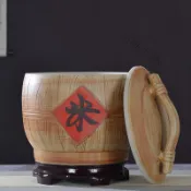 免運含稅 陶瓷加厚米缸 帶蓋密封米桶 10斤儲米缸 20斤陶瓷米桶 30斤家用水缸 防潮防蟲儲米缸 陶瓷密封水缸