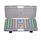 【籌碼 麻將籌碼】拉斯維加斯圖形籌碼500pcs 附盒子(CA-500LV) 5種面額 籌碼幣 加重籌碼【小安批發賣場】