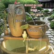 🔥桃園出貨🔥古法陶瓷循環水養魚造景陶罐魚缸過濾器魚池生態流水瀑布擺件