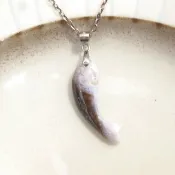 玉墜 造型玉墜-魚 臺灣紫玉雪花玉