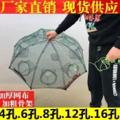 (店+)蝦籠自動捕魚網摺疊漁網甲魚螃蟹黃鱔泥鰍龍蝦網傘籠漁具捕魚神器