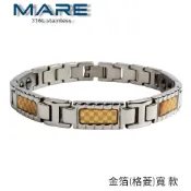 § 全館7折 § 【Mare】㊣316L白鋼手鍊：金箔(格菱)寬 款【售後服務&保固12個月】