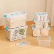 (店+)【捕夢網】手提收納箱 透明整理箱 收納箱 置物盒 透明收納盒 收納盒 塑膠盒 透明收納箱 居家收納