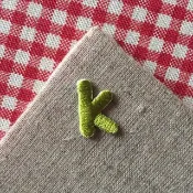 繡布貼 - 英文字母系列 - 小寫k