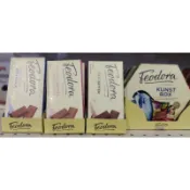 德國Feodora牛奶可可37%、黑可可60%、75薄片可可30片/225g;苦甜黑可可85%(80g/片)；苦甜、牛奶