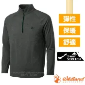 RV城市【荒野 WildLand】男 款雲杉緹花彈性耐磨保暖排汗衣 刷毛保暖衣 機能衫 休閒衫 中層衣_0A62616