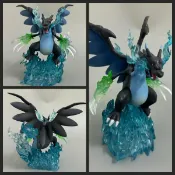 波波折扣社 【進化組收藏】噴火龍手辦 寶可夢手辦 神奇寶貝模型 寵物小精靈GK 四葉草黑龍 桌面擺件 生日禮物 樹脂塗裝 高精度細節