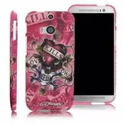 新台北NOVA實體門市 免運 ED HARDY 暗黑LKS粉 HTC ONE M8 ONE2 保護殼 背殼 背蓋