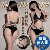 度假風情．字母織帶環腰比基尼 性感比基尼 美臀 網紅風 綁帶泳衣 沙灘渡假拍照 情趣夢天堂