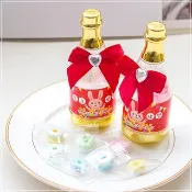 生日快樂 香檳瓶 (日式迷你口笛糖8顆入) -滿百份免費印名字