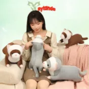 Rytanda 雪貂枕頭毛絨玩具兒童男孩女孩 Pluthie 娃娃柔軟動物水貂枕頭嬰兒睡枕女孩生日禮物兒童節禮物臥室裝飾