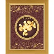 開運陶源 雅鑑鑫品 【金豐實系列-事事如意】  純金箔畫 20 x 25 cm 可掛於牆壁，後有腳架，也可以立在桌上