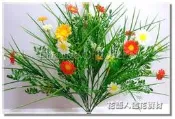 ◎花語人造花資材◎＊PVC五彩向日葵花束＊飯店民宿擺設~櫥窗~花圈花環~花圃佈置
