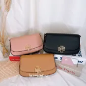 頌霏精品代購 Tory Burch｜TB Britten 大金logo 雙背帶法棍包 肩背包 斜背包
