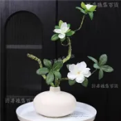 免運✨台灣出貨✨仿真杜鵑花假花 禪意綠植擺設 客廳玄關桌面裝飾 中式居家擺件 帶花瓶仿真花