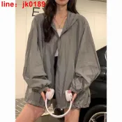 雲跡百貨 【新店熱銷】衣女款輕薄外套夏季寬松長袖透氣連帽皮膚衣