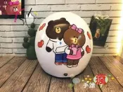 手繪瘋 [手繪 Line 人物 : 熊美 & 熊大 X 情侶款 安全帽 手工 禮物 生日 情人節