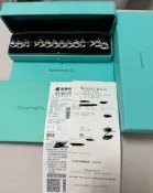 全新台灣專櫃購入附購證 Tiffany Forge 大號扣環手鏈 高拋光純銀 尺寸：Ｍ  長度：19.6公分
