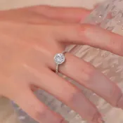 (店+)【EMMA SUE】飾品 銀飾 可調節 情侶對戒 戒指 對戒 鑽戒 男戒 女戒 莫桑鑽 s925純銀 情侶戒指 情人節禮物 生日禮物