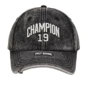 【Champion】官方直營 中性-RETRO CAMPUS 刺繡水洗丹寧棒球帽-黑色(U5CACCU04U1)