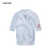 MONTON  漸影白色女款短車衣  具備高彈性與輕薄特性  透氣性極佳