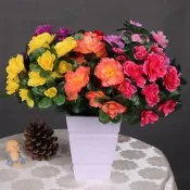 【可開發票】模擬杜鵑花 批發7叉映山紅假花客廳房地產商場戶外花壇裝飾工程