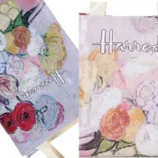 Harrods英倫風情-彩色花卉-pvc手提購物袋防水單肩包大容量游泳包