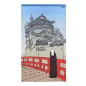 (店+)Vintage+。復古家。日本製 門簾。神隱少女 無臉男 穿桿 風水簾 長門簾(85*150cm/整片/可變中開/特價)