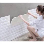 台灣熱賣3D立體磚紋壁紙隔音泡沫仿磚塊防水隔音牆紙牆貼 有背膠磚紋壁貼  臥室客廳背景牆裝飾店面辦公室