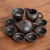 銀聯網日用品生活館 紫砂功夫茶具套裝家用日式簡約公杯茶壺茶杯茶海茶漏茶道配件