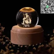 樸簡 十二星座水晶球旋轉音樂盒投影燈情人聖誕生日禮送男女生 集 物市集