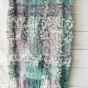 孤品 手織圍巾  Hide and Seek  Denim Meets Sparkles-OOAK