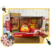 🌸牛牛兄妹🌸🔘24小時迅速出貨🔘 兒童快餐收銀機玩具 超商購物收銀台 角色扮演玩具 仿真收銀機 親子互動玩具 3歲以上