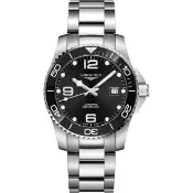 【LONGINES 浪琴】黑水鬼 深海征服者浪鬼陶瓷潛水機械錶-41mm(L3.781.4.56.6)