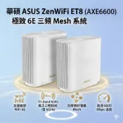 【福利品】ASUS 華碩 ZenWiFi ET8 WiFi 6E 網狀路由器 AXE6600 三頻 Mesh 無線分享器