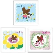 現貨 可刷卡 小熊學校 jackie 筒裝小方巾 手帕 小毛巾 1組3條入