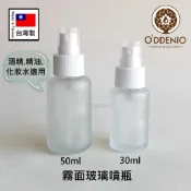 台灣製【30ml-50ml霧面玻璃噴瓶】霧面遮光玻璃瓶身+白噴頭《歐丹尼》瓶瓶罐罐-分裝酒精