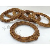 【芊綠人造花藝資材批發】8公分 細藤圈 聖誕花圈 藤圈 花圈 葡萄藤圈 木圈 藤環 不凋花 乾燥花 乾燥花圈 裸圈 松果