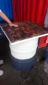 LOFT工業油桶桌/油桶椅/油桶椅/實木餐桌/鐵桶桌/鐵桶椅/工業風造型家具設計