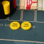 時間銀行卡 德州撲克-錦標賽 專業賽事HOME GAME 高端壓克力材質 莊碼 專業籌碼 時間銀行