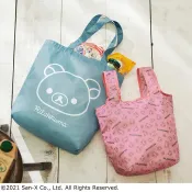 日本雜誌附錄 Rilakkuma拉拉熊懶懶熊 兩件組折疊收納袋手提袋托特包肩背包 環保袋購物袋便當袋