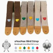 【三木樂器】aNueNue 鳥系列 吉他背帶 背帶 棉麻 烏克麗麗背帶 貝斯 烏克麗麗 木吉他 羊毛氈 肩帶 吉他配件