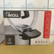 全新 德國WOLL鍋具 304不鏽鋼20公分雙柄鍋(附玻璃蓋)