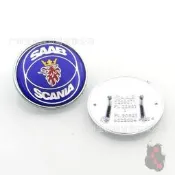 【哆啦A夢的百寶屋】適用於薩博50mm改裝車標 SAAB  SCANIA機蓋貼標 93 95車標